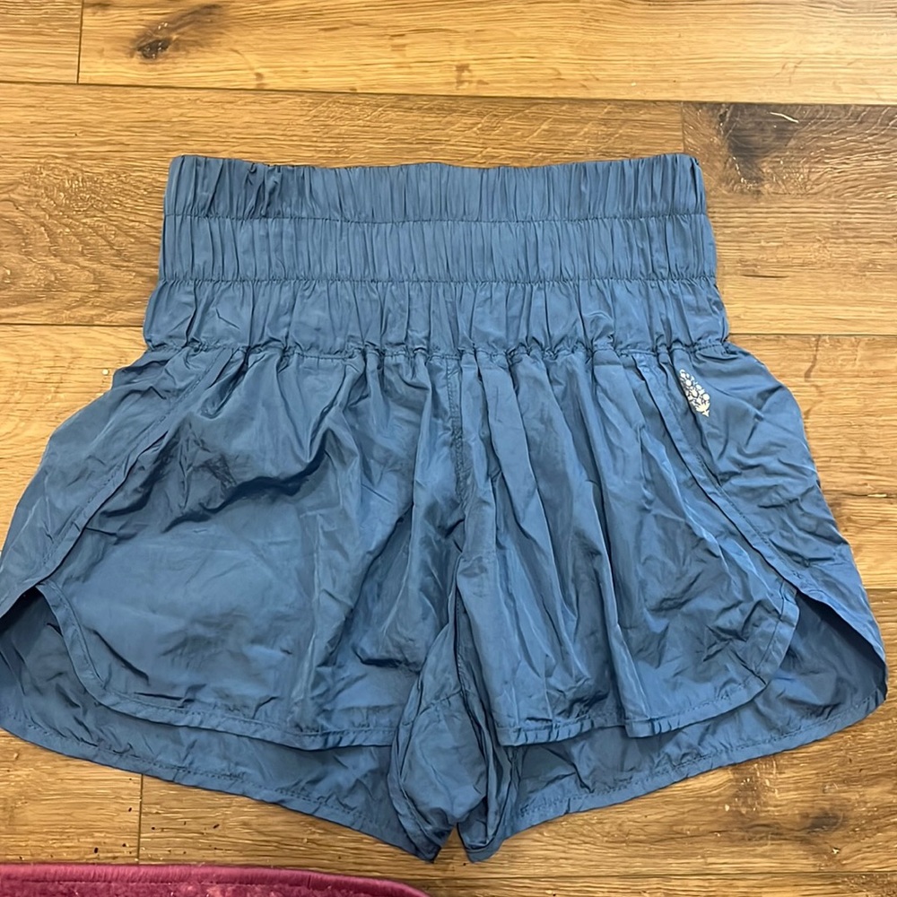 Blue free people the way home shorts